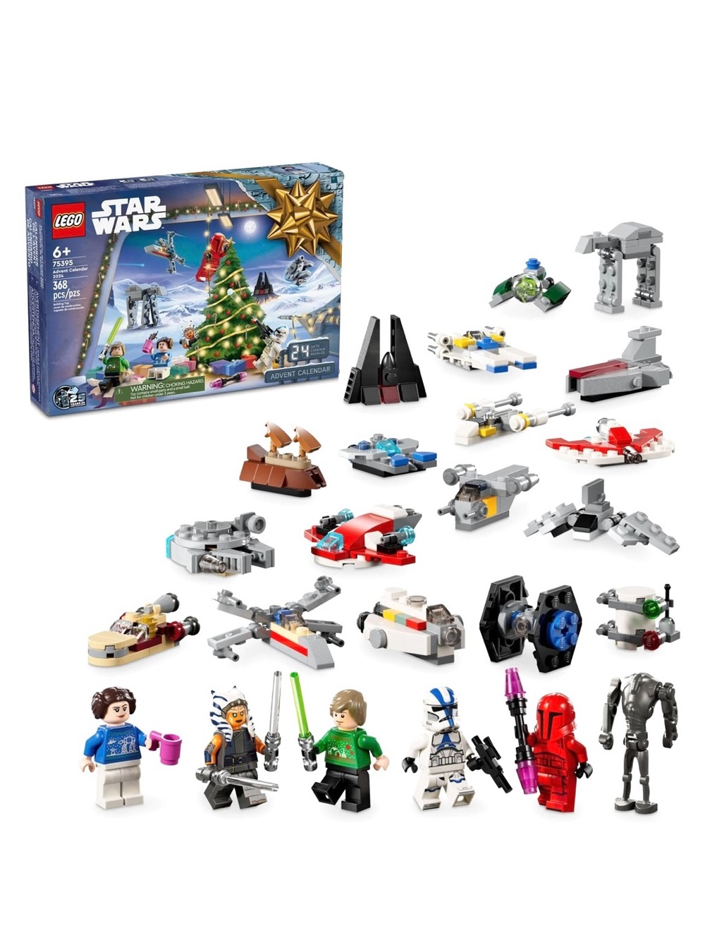 Lego Star Wars Advent Calendar 2024 #75395 with 6 Minifigs Pre-Owned